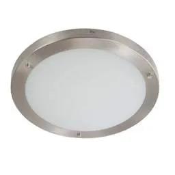 Firstlight Firstlight Rondo ES/E27 Flush Ceiling Light Brushed Steel - Firstlight Firstlight Rondo ES/E27 Flush Ceiling Light Brushed Steel