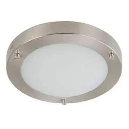 Firstlight Firstlight Rondo G9 Flush Ceiling and Wall Light Brushed Steel - Firstlight Firstlight Rondo G9 Flush Ceiling and Wall Light Brushed Steel
