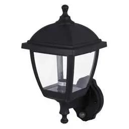Firstlight Firstlight Palma ES Resin Lantern with PIR Black - Firstlight Firstlight Palma ES Resin Lantern with PIR Black