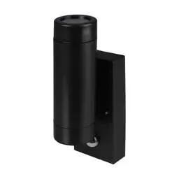Firstlight Firstlight Ravel 2 x 4W GU10 LED Up / Down Light with PIR Black - Firstlight Firstlight Ravel 2 x 4W GU10 LED Up / Down Light with PIR Black