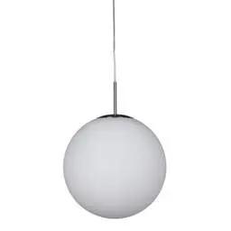Firstlight Firstlight Globe Pendant Ceiling Light Brushed Steel with Opal Glass - Firstlight Firstlight Globe Pendant Ceiling Light Brushed Steel with Opal Glass