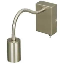 Firstlight Firstlight Orion 4W LED Flexi Switched Wall Light Brushed Steel 3000K - Firstlight Firstlight Orion 4W LED Flexi Switched Wall Light Brushed Steel 3000K