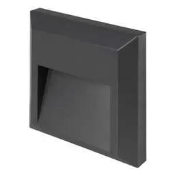 Firstlight Firstlight Enzo 1.5W LED Square Resin Wall / Step Light Graphite 4000K - Firstlight Firstlight Enzo 1.5W LED Square Resin Wall / Step Light Graphite 4000K
