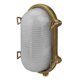 Firstlight Firstlight Nautic ES/E27 Oval Bulkhead Brass - Firstlight Firstlight Nautic ES/E27 Oval Bulkhead Brass