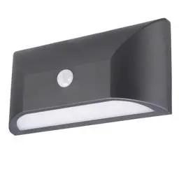 Firstlight Firstlight Mission 6W LED Resin Wall Light with PIR Graphite 3000K - Firstlight Firstlight Mission 6W LED Resin Wall Light with PIR Graphite 3000K