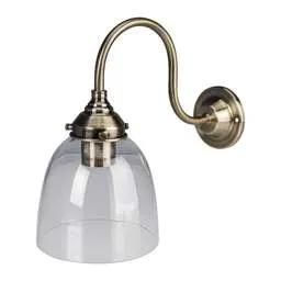 Firstlight Firstlight Victoria Wall Light Antique Brass with Clear Glass - Firstlight Firstlight Victoria Wall Light Antique Brass with Clear Glass