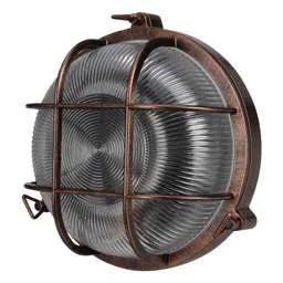 Firstlight Firstlight Turin ES/E27 Round Bulkhead Light Antique Copper - Firstlight Firstlight Turin ES/E27 Round Bulkhead Light Antique Copper