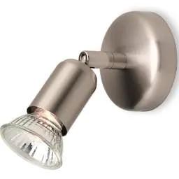 Firstlight Firstlight Runner Single Spot Light Brushed Steel - Firstlight Firstlight Runner Single Spot Light Brushed Steel