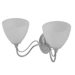 Firstlight Firstlight Santana Double Wall Lights Satin Steel - Firstlight Firstlight Santana Double Wall Lights Satin Steel