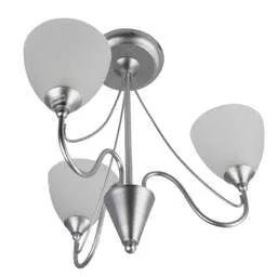 Firstlight Firstlight Santana 3 Flush Ceiling Lights Satin Steel - Firstlight Firstlight Santana 3 Flush Ceiling Lights Satin Steel