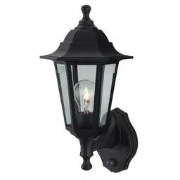 Firstlight Firstlight Malmo 6 Panel Outdoor PIR Lantern Black - Firstlight Firstlight Malmo 6 Panel Outdoor PIR Lantern Black
