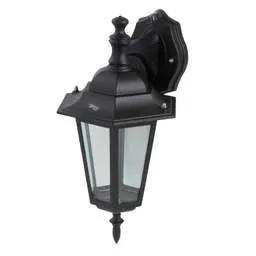Firstlight Firstlight 6 Panel 230V ES GLS Downlight Outdoor Lantern Black - Firstlight Firstlight 6 Panel 230V ES GLS Downlight Outdoor Lantern Black