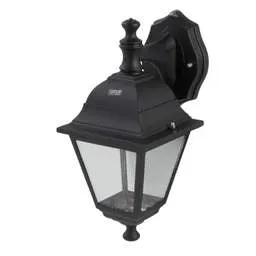 Firstlight Firstlight 4 Panel 230V ES GLS Downlight Outdoor Lantern Black - Firstlight Firstlight 4 Panel 230V ES GLS Downlight Outdoor Lantern Black