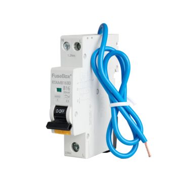 Fusebox RCBO Fusebox RCBO 16A Type A Single Pole Bi-Directional 6kA RTAMB16BD - Fusebox RCBO Fusebox RCBO 16A Type A Single Pole Bi-Directional 6kA RTAMB16BD