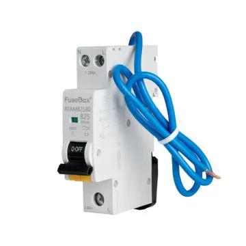 Fusebox RCBO Fusebox RCBO 25A Type A Single Pole Bi-Directional 6kA RTAMB25BD - Fusebox RCBO Fusebox RCBO 25A Type A Single Pole Bi-Directional 6kA RTAMB25BD