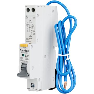Fusebox RCBO Fusebox RCBO 32A Type A Single Pole 10kA RTA103230B - Fusebox RCBO Fusebox RCBO 32A Type A Single Pole 10kA RTA103230B