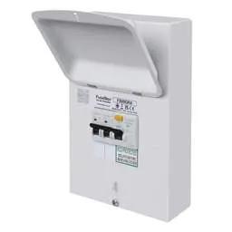Electrical Lighting Fusebox Metal Clad Garage Unit with 63A Type A RCD and 6A and 16A MCB - Electrical Lighting Fusebox Metal Clad Garage Unit with 63A Type A RCD and 6A and 16A MCB