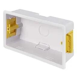 DRYLINING Greenbrook 2 Gang Dry Lining Box 47mm White (Sold in 1's) - DRYLINING Greenbrook 2 Gang Dry Lining Box 47mm White (Sold in 1's)