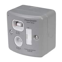 pvc back boxes PowerBreaker 13A Type A RCD Fused Spur Metal Clad - pvc back boxes PowerBreaker 13A Type A RCD Fused Spur Metal Clad