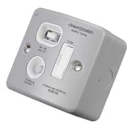 pvc back boxes PowerBreaker 13A 10mA Type A RCD Passive Fused Spur Metal Clad - pvc back boxes PowerBreaker 13A 10mA Type A RCD Passive Fused Spur Metal Clad
