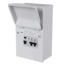 Electrical Lighting MK Sentry Metal Clad Garage Unit with 80A 30mA Type A RCD Incomer and 6A and 16A MCB - Electrical Lighting MK Sentry Metal Clad Garage Unit with 80A 30mA Type A RCD Incomer and 6A and 16A MCB