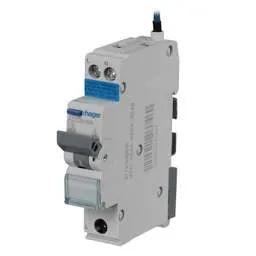 Electrical Lighting Hager 6A 1P+N 1 Module Bidirectional C Curve 6kA 30mA Type A RCBO - Electrical Lighting Hager 6A 1P+N 1 Module Bidirectional C Curve 6kA 30mA Type A RCBO