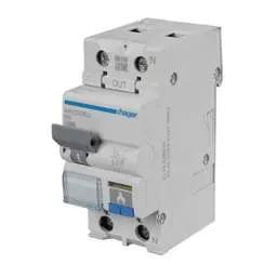 Electrical Lighting Hager 6A 1P+N 2 Module B Curve 10kA 30mA Type A AFDD Combined MCB - Electrical Lighting Hager 6A 1P+N 2 Module B Curve 10kA 30mA Type A AFDD Combined MCB