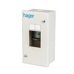 Electrical Lighting Hager 2 Module Metal Clad Enclosure - Enclosures and Accessories Electrical Lighting Hager 2 Module Metal Clad Enclosure Enclosures and Accessories