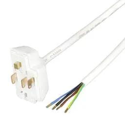 Electrical Lighting Hager Klik 6A 4 Pin Prewired Plug with 2m Cable White - Electrical Lighting Hager Klik 6A 4 Pin Prewired Plug with 2m Cable White