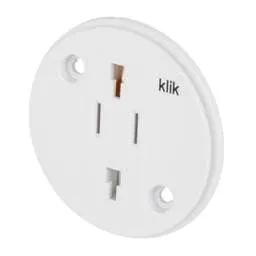 Electrical Lighting Hager Klik 6A Round Socket for Klik Lighting Distribution System White - Electrical Lighting Hager Klik 6A Round Socket for Klik Lighting Distribution System White