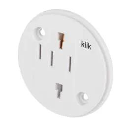 Electrical Lighting Hager Klik 6A 4 Pin Round Socket White - Electrical Lighting Hager Klik 6A 4 Pin Round Socket White