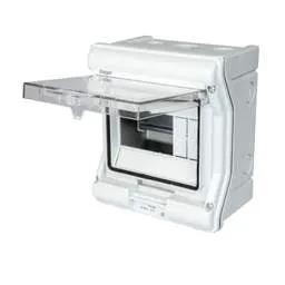 Electrical Lighting Hager Vector 6 Module Insulated IP55 Enclosure with Earth and Neutral Bar - Vector II Weather Proof Enclosures and Accessories Electrical Lighting Hager Vector 6 Module Insulated IP55 Enclosure with Earth and Neutral Bar Vector II Weather Proof Enclosures and Accessories