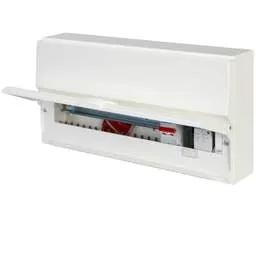 Electrical Lighting Hager 18 Way 100A Isolator Incomer Metal Clad Consumer Unit with Type 2 SPD - Design 30 Electrical Lighting Hager 18 Way 100A Isolator Incomer Metal Clad Consumer Unit with Type 2 SPD Design 30