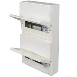 Electrical Lighting Hager 8 + 10 Dual Row Dual RCD High Integrity Metal Clad Consumer Unit - Electrical Lighting Hager 8 + 10 Dual Row Dual RCD High Integrity Metal Clad Consumer Unit