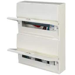 Electrical Lighting Hager 10 + 14 Dual 100A RCD High Integrity Metal Clad Consumer Unit with Type 2 SPD - Design 30 Electrical Lighting Hager 10 + 14 Dual 100A RCD High Integrity Metal Clad Consumer Unit with Type 2 SPD Design 30