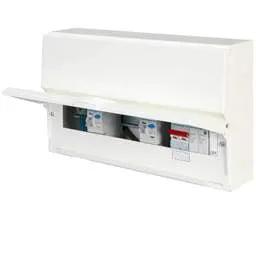 Electrical Lighting Hager 10 Way Dual 100A RCD High Integrity Metal Clad Consumer Unit with SPD - Electrical Lighting Hager 10 Way Dual 100A RCD High Integrity Metal Clad Consumer Unit with SPD