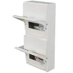 Electrical Lighting Hager 4 + 6 Dual Row Dual RCD Split Load Metal Clad Consumer Unit - Electrical Lighting Hager 4 + 6 Dual Row Dual RCD Split Load Metal Clad Consumer Unit