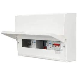 Electrical Lighting Hager 1 + 4 + 5 Dual 100A RCD Split Load Metal Clad Consumer Unit with Knockouts - Electrical Lighting Hager 1 + 4 + 5 Dual 100A RCD Split Load Metal Clad Consumer Unit with Knockouts