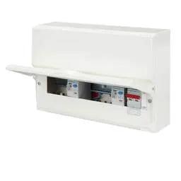 Electrical Lighting Hager 5 + 5 Dual 100A Type A RCD Metal Clad Consumer Unit - Electrical Lighting Hager 5 + 5 Dual 100A Type A RCD Metal Clad Consumer Unit