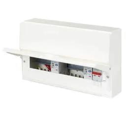 Electrical Lighting Hager 6 + 6 Dual 100A Type A RCD Metal Clad Consumer Unit - Electrical Lighting Hager 6 + 6 Dual 100A Type A RCD Metal Clad Consumer Unit