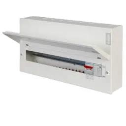 Electrical Lighting Hager 18 Way 100A Isolator Incomer Metal Clad Consumer Unit with Type 2 SPD - Design 30 Electrical Lighting Hager 18 Way 100A Isolator Incomer Metal Clad Consumer Unit with Type 2 SPD Design 30