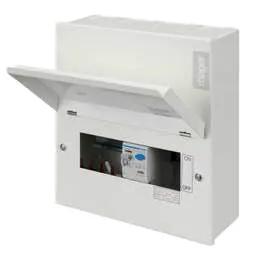 Electrical Lighting Hager 6 Way 100A 30mA Type A RCD Incomer Metal Clad Consumer Unit - Design 10 Electrical Lighting Hager 6 Way 100A 30mA Type A RCD Incomer Metal Clad Consumer Unit Design 10