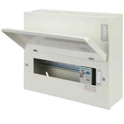 Electrical Lighting Hager 10 Way 100A 30mA Type A RCD Incomer Metal Clad Consumer Unit - Electrical Lighting Hager 10 Way 100A 30mA Type A RCD Incomer Metal Clad Consumer Unit