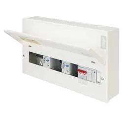 Electrical Lighting Hager 10 Way Dual RCD Configurable High Integrity Metal Clad Consumer Unit with SPD - Design 10 Electrical Lighting Hager 10 Way Dual RCD Configurable High Integrity Metal Clad Consumer Unit with SPD Design 10
