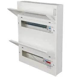 Electrical Lighting Hager 12 + 14 Dual Row Dual 100A RCD Split Load Metal Clad Consumer Unit - Electrical Lighting Hager 12 + 14 Dual Row Dual 100A RCD Split Load Metal Clad Consumer Unit