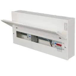 Electrical Lighting Hager 16 Way Dual 100A RCD Configurable Metal Clad Consumer Unit - Electrical Lighting Hager 16 Way Dual 100A RCD Configurable Metal Clad Consumer Unit