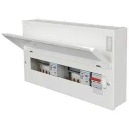 Electrical Lighting Hager 6 + 6 Dual 100A RCD Split Load Metal Clad Consumer Unit - Design 10 Electrical Lighting Hager 6 + 6 Dual 100A RCD Split Load Metal Clad Consumer Unit Design 10