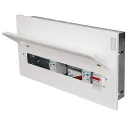 Electrical Lighting Hager 16 Way Dual RCD High Integrity Flush Metal Clad Consumer Unit - Electrical Lighting Hager 16 Way Dual RCD High Integrity Flush Metal Clad Consumer Unit