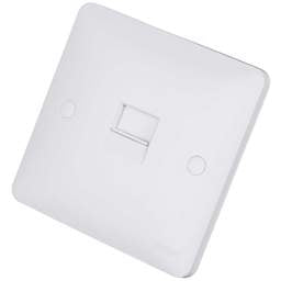 Electrical Lighting Hager Sollysta 1 Gang Secondary Telephone Socket White - Electrical Lighting Hager Sollysta 1 Gang Secondary Telephone Socket White