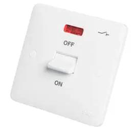 Electrical Lighting Hager Sollysta 50A DP 1 Gang Switch with Neon White - Electrical Lighting Hager Sollysta 50A DP 1 Gang Switch with Neon White